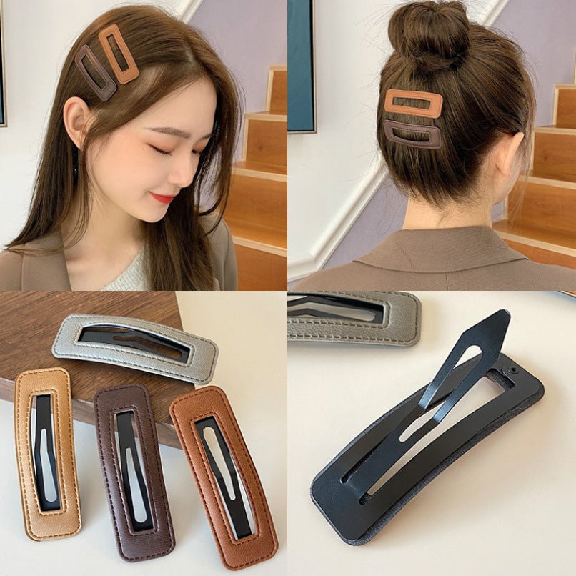 sweet geometric alloy hollow out hair clip 1 piece