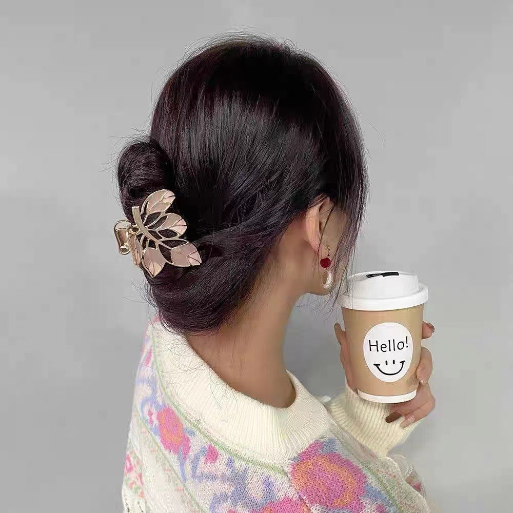 Women's Simple Style Color Block Alloy Printing Hair Claws