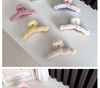 Women's IG Style Color Block Plush Hair Claws