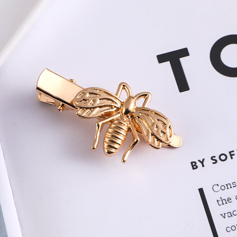 fashion moon butterfly metal handmade inlay artificial pearls artificial diamond hair clip 1 piece