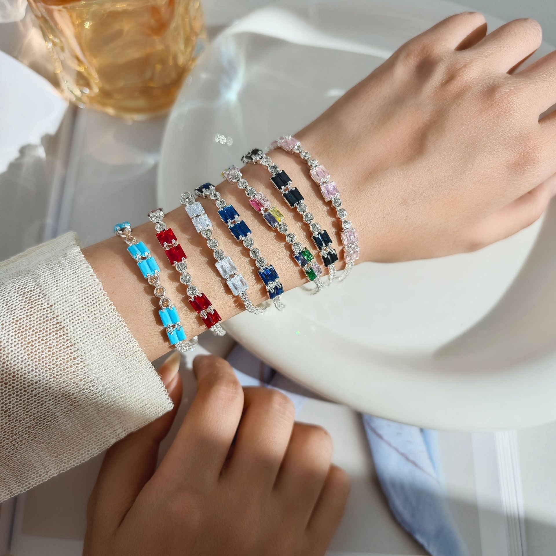 Copper Geometric Solid Color Bracelets