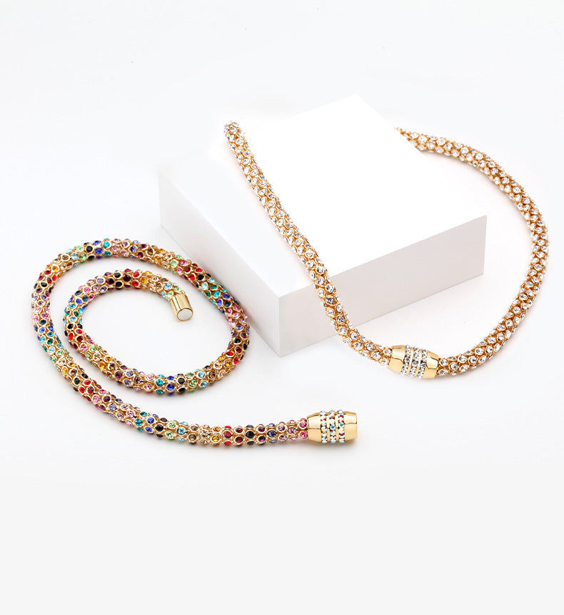 Crystal Copper Geometric Crystal Necklace