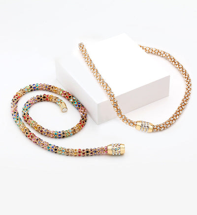 Crystal Copper Geometric Crystal Necklace