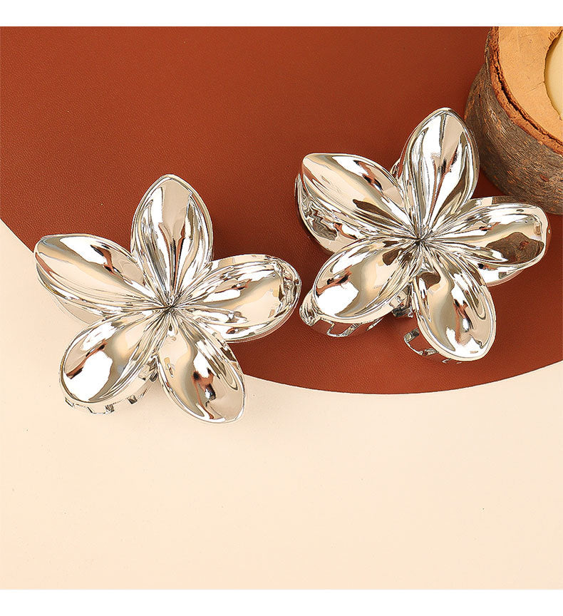 Women's Elegant Streetwear Flower Plastic Plating Hair Claws