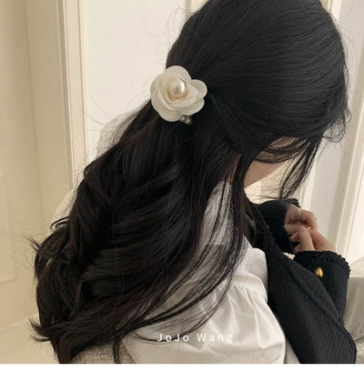 sweet flower cloth epoxy hair clip hair tie 1 piece