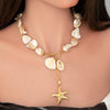 Jewelry Beach Modern Style Sun Scallop Starfish 304 Stainless Steel Shell Plating Bracelets Necklace