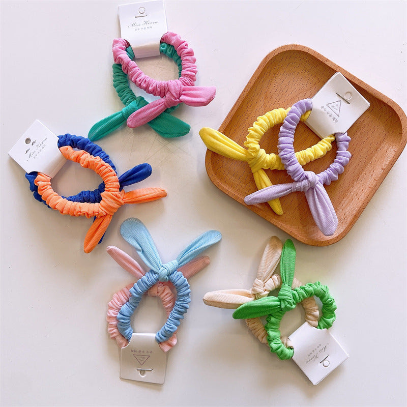 Kid'S Cute Simple Style Solid Color Cloth Hair Tie