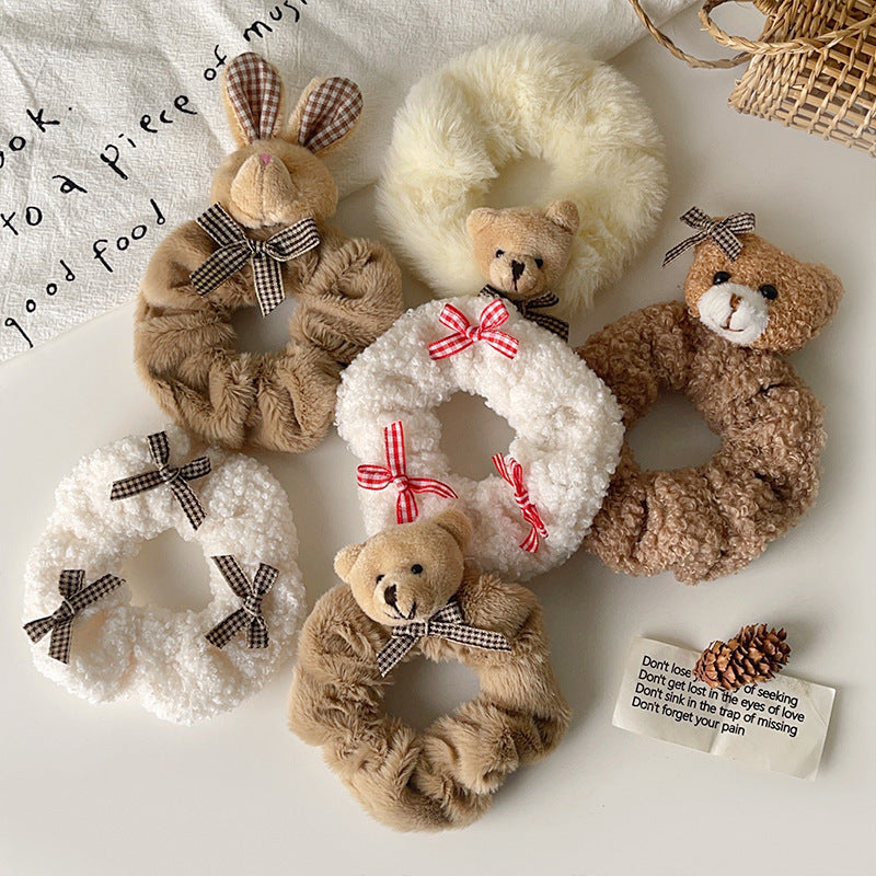 Women's Cute Animal Plush Hair Tie