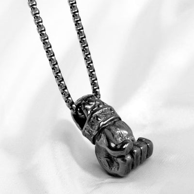 Jewelry Retro Fist Titanium Steel Plating Pendant Necklace