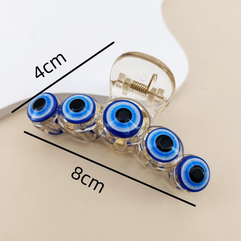 women's retro devil's eye plastic resin hair claws