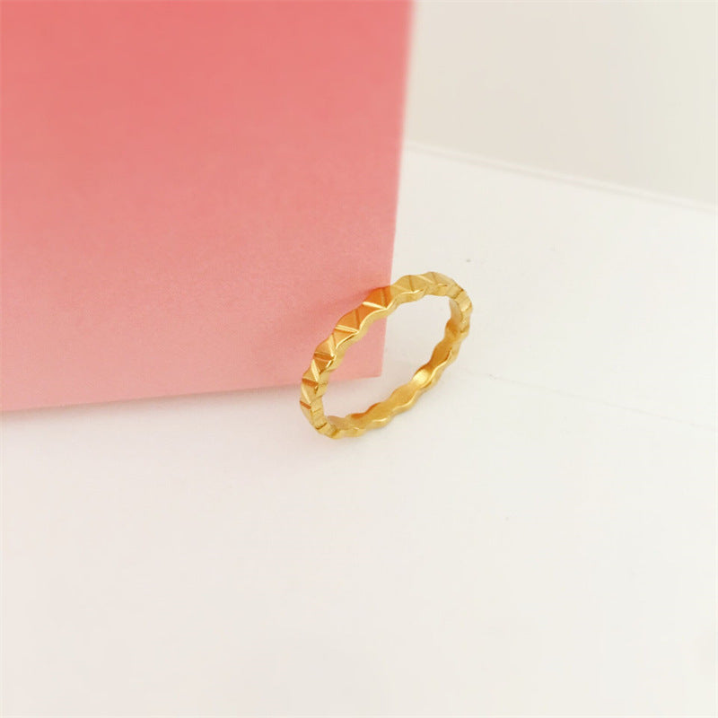 Jewelry Lady Geometric Titanium Steel Rings