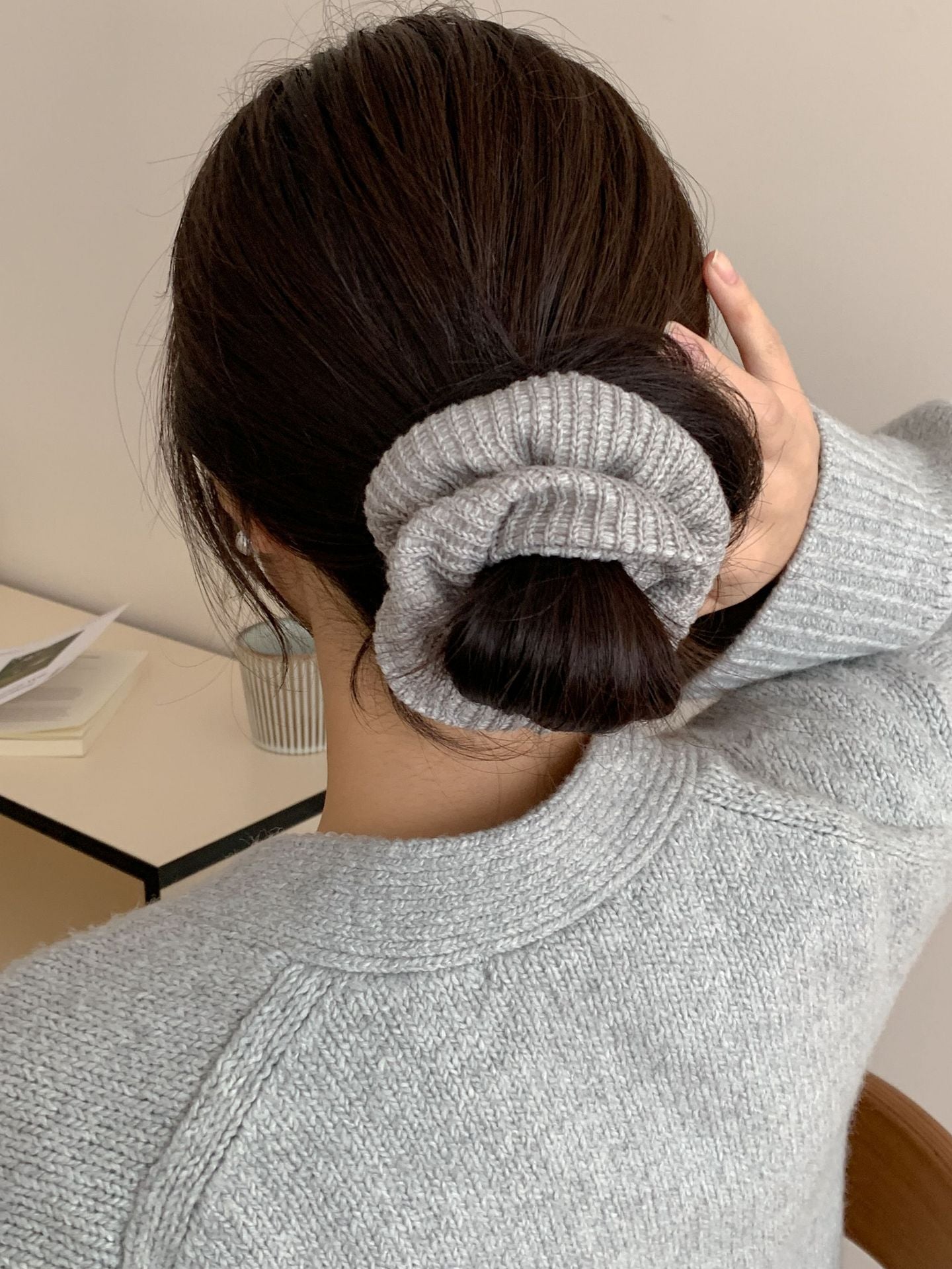 New High-Grade Retro Hand-Woven Wool Headband Hair Band College Style Girl Wide Version Headband Hair Accessories Headband