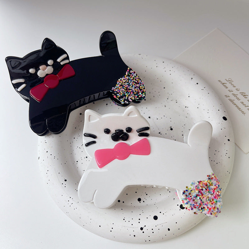 Women's Simple Style Cat Acetic acid sheets Handmade Hair Claws