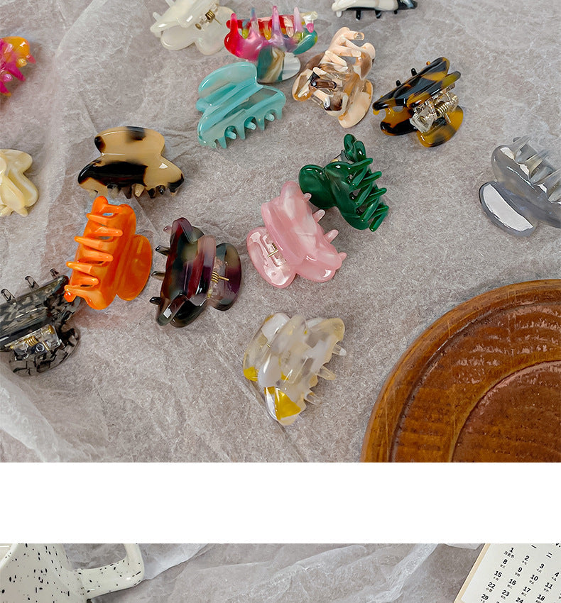 Women's IG Style Marble Acetic acid sheets Hair Claws