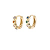 1 Pair Simple Style Geometric Plating Copper Zircon Earrings