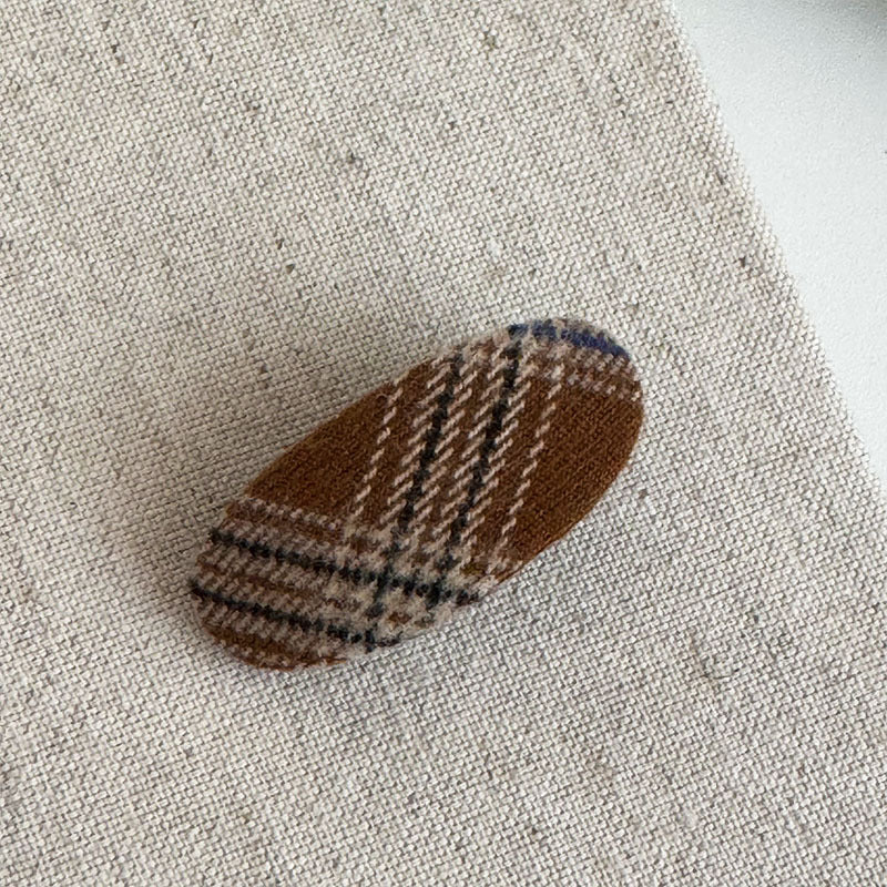 Women's IG Style Korean Style Plaid Cloth Hair Clip