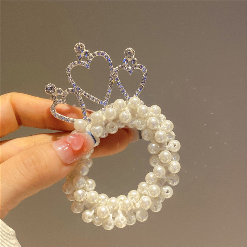 cute crown plastic hair tie