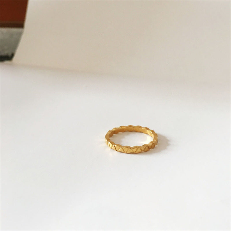 Jewelry Lady Geometric Titanium Steel Rings