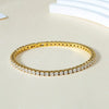 Shiny Geometric Titanium Steel Zircon Bracelets In Bulk
