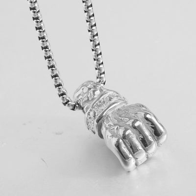 Jewelry Retro Fist Titanium Steel Plating Pendant Necklace