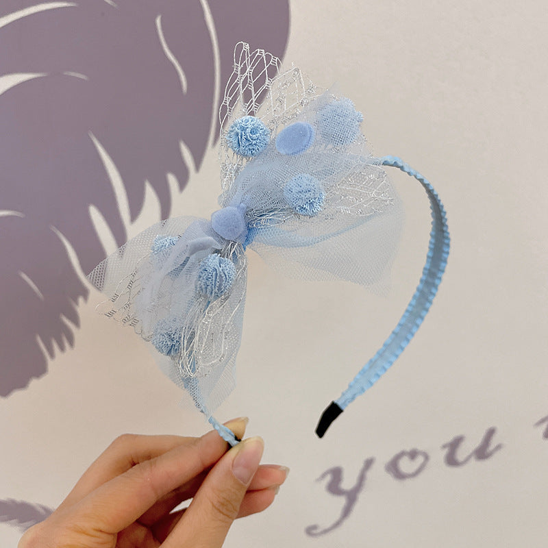 kid's simple style bow knot gauze hair band