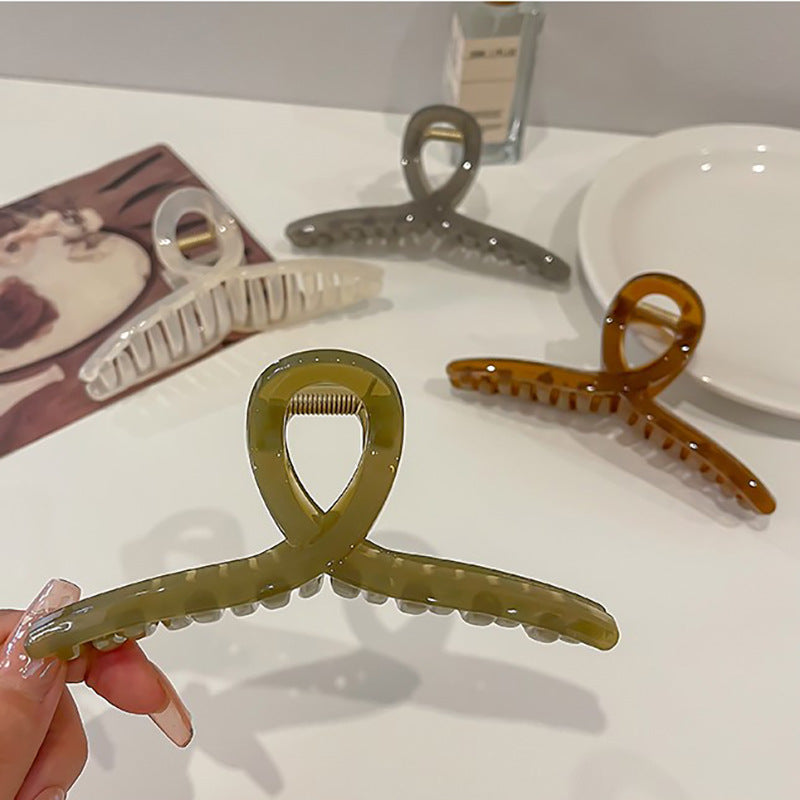 fashion flower metal plating artificial rhinestones hair claws 1 piece