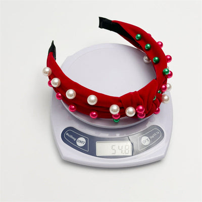 New Knotted Wide Brim Hair Band Pearl Rhinestone Fashionable High-Grade Headband Hair Fixer  Hair Accessories