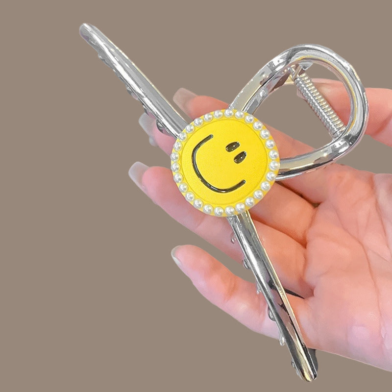 Women's Basic Simple Style Smile Face Metal Hair Claws