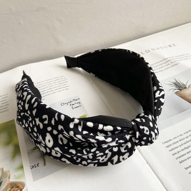 women's ig style retro leopard cloth hair band