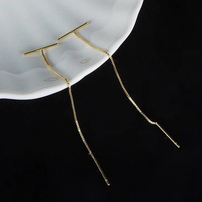 1 Pair Casual Simple Style Solid Color Titanium Steel Ear line