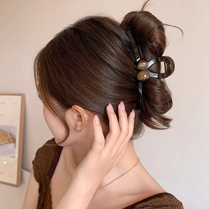 Cute love grab clip girl 2025 new popular high-end disc hair shark clip hairpin hair card headdress