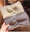 Women's Casual Simple Style Stripe yarn Rib-Knit Hair Band