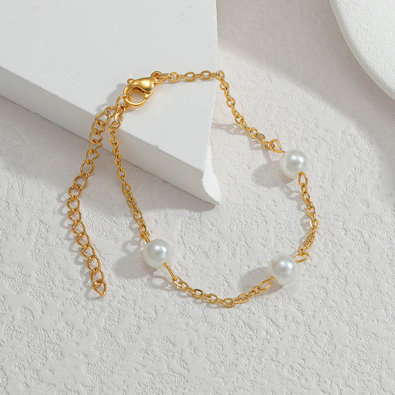 Elegant Flower 304 Stainless Steel Stainless Steel Bracelets In Bulk