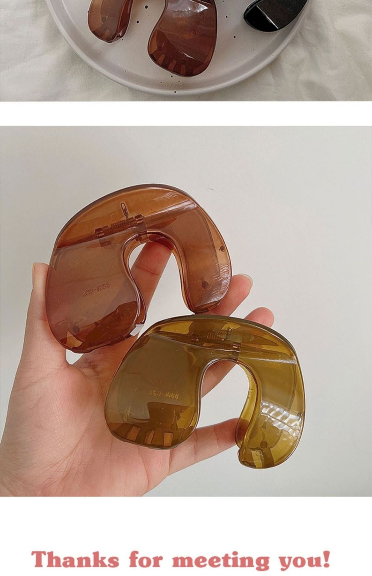 women's ig style geometric plastic stoving varnish hair claws