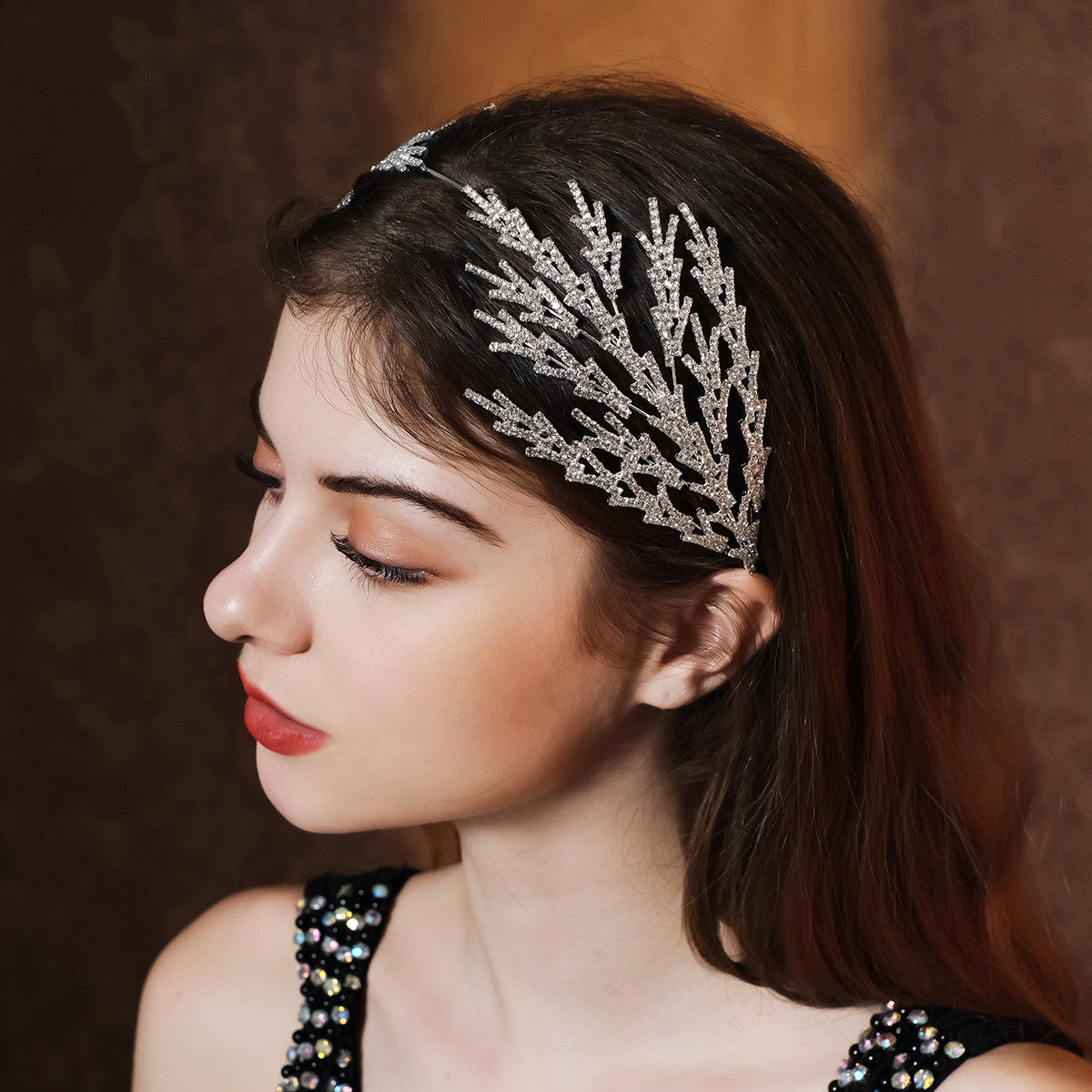 Women's Exaggerated Shiny Geometric Rhinestone Inlay Rhinestones Hair Band