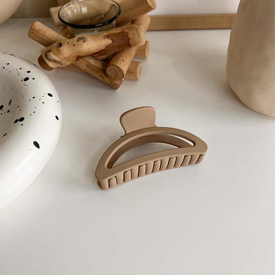 new milk tea coffee color clip elegant temperament hairpin simple hair accessories