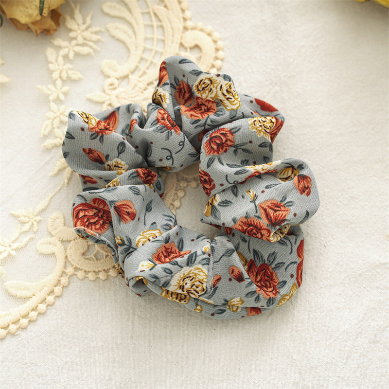 Women's Japanese Style Flower Cloth Handmade Hair Tie