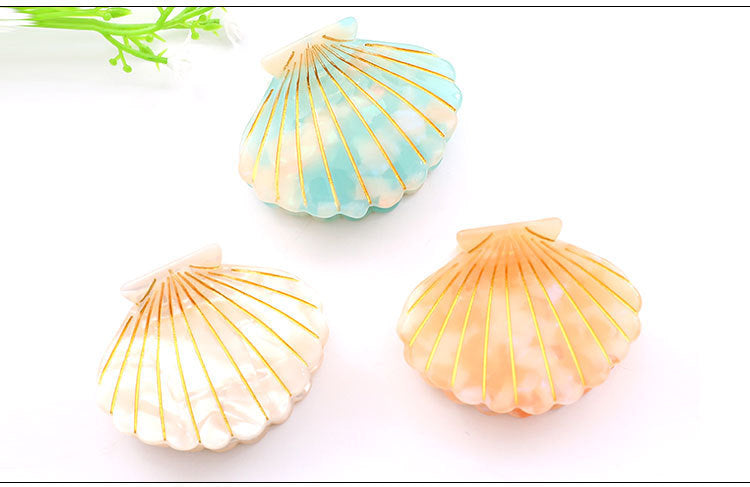 Women's Casual Beach Shell Acetic acid sheets Handmade Hair Claws