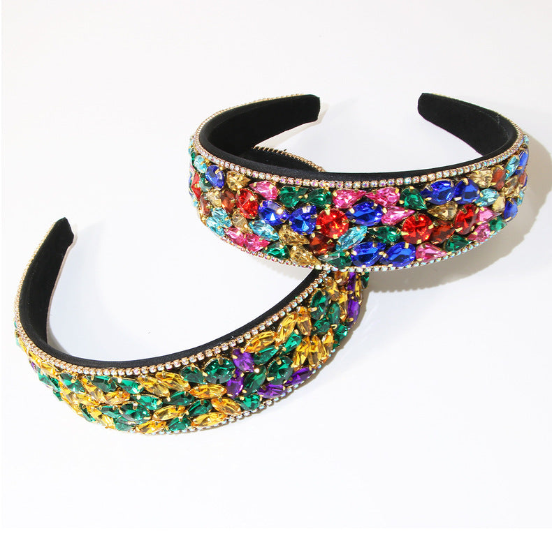 Women's Elegant Streetwear Geometric Plastic Rhinestones Hair Band