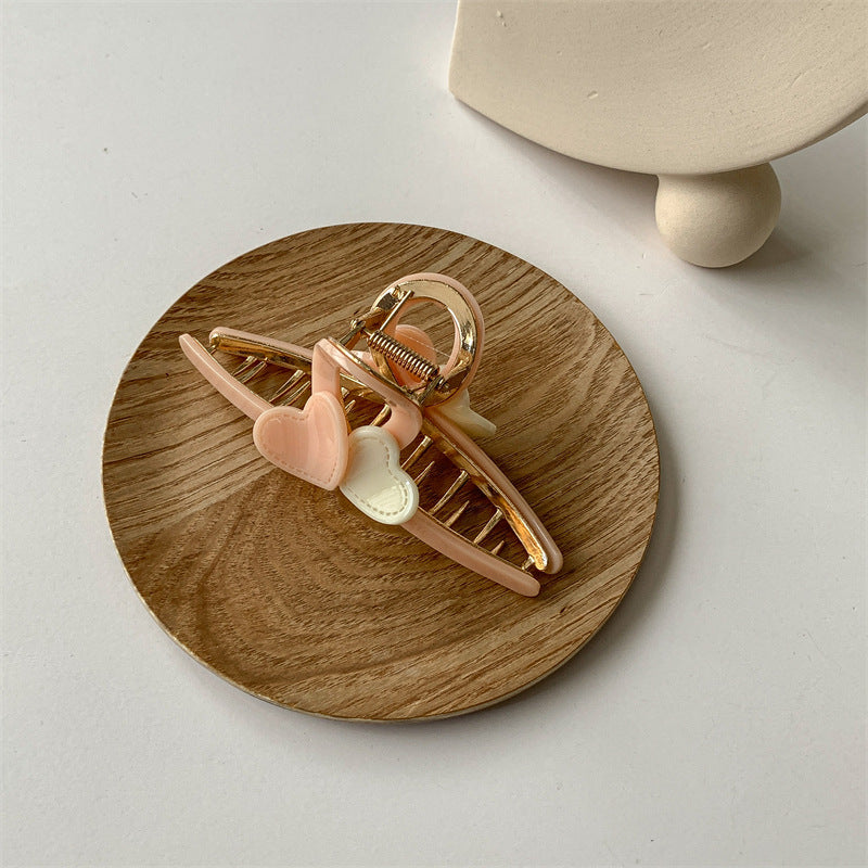 Women's IG Style Sweet Heart Shape Alloy Hair Claws