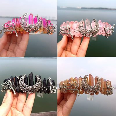 fashion moon crown alloy hollow out crown