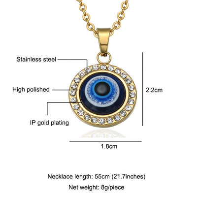 1 Piece Titanium Steel Devil's Eye Pendant