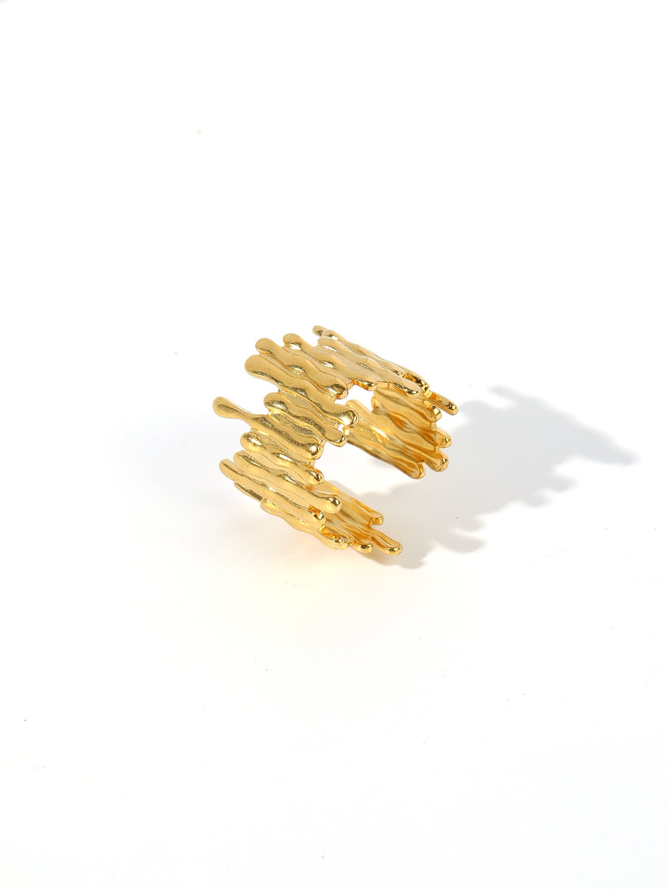 Jewelry Retro Heart Shape Solid Color 304 Stainless Steel Open Rings