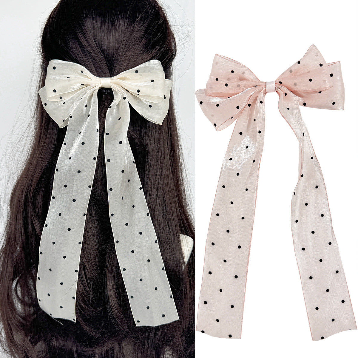 Women's Simple Style Bow Knot Gauze Hair Clip