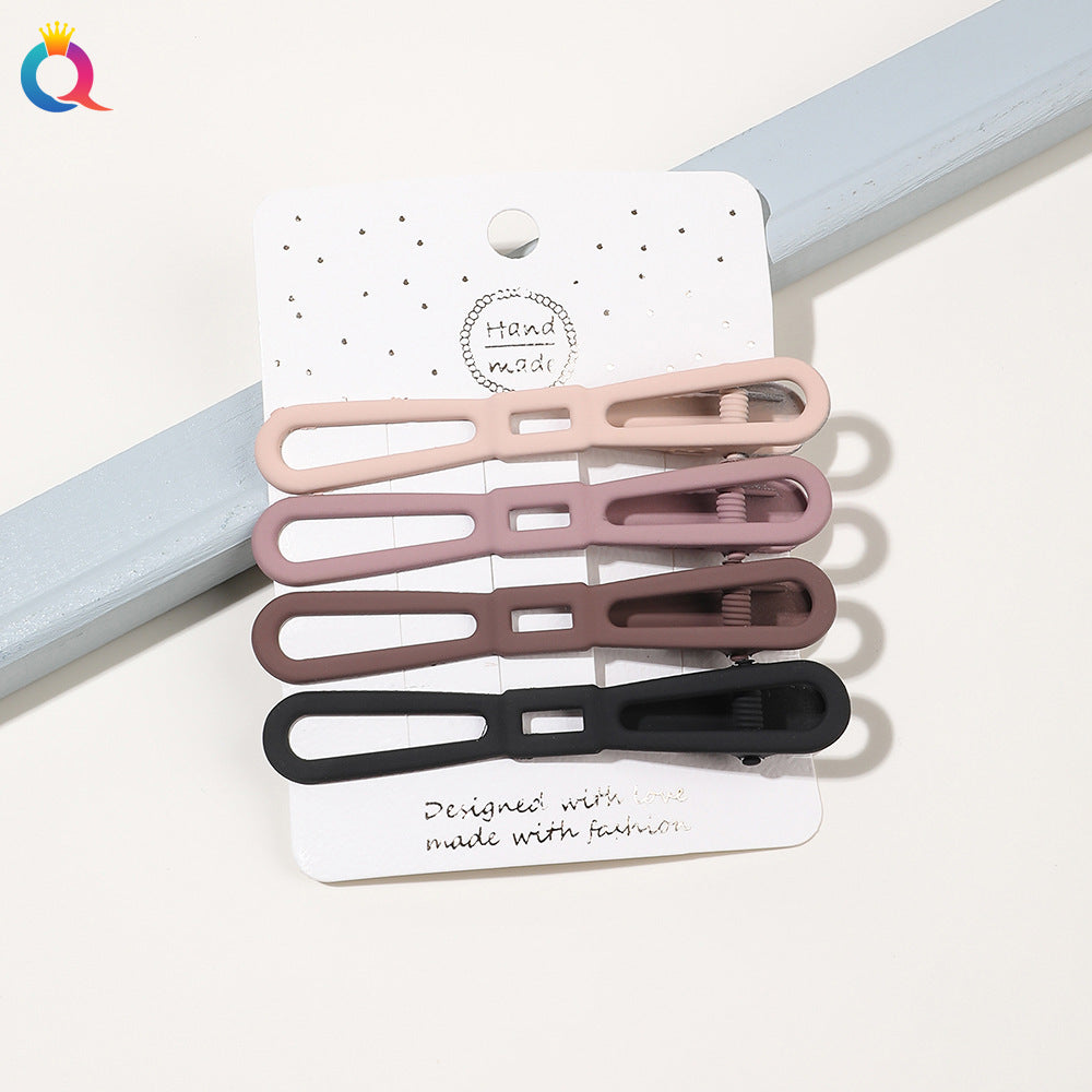 women's simple style geometric alloy plating hair clip