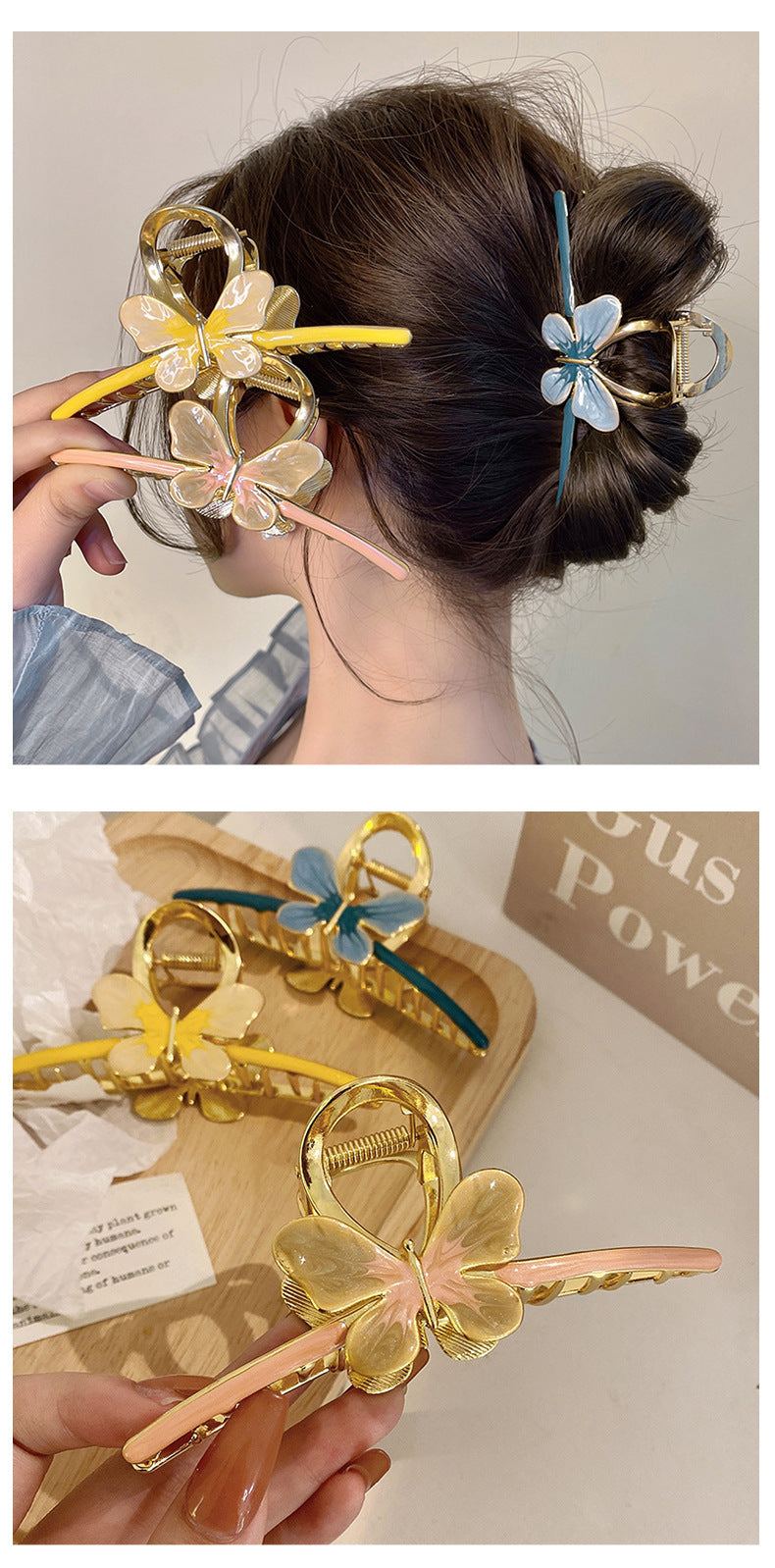 Women's Casual Simple Style Streetwear Butterfly Alloy Hair Claws