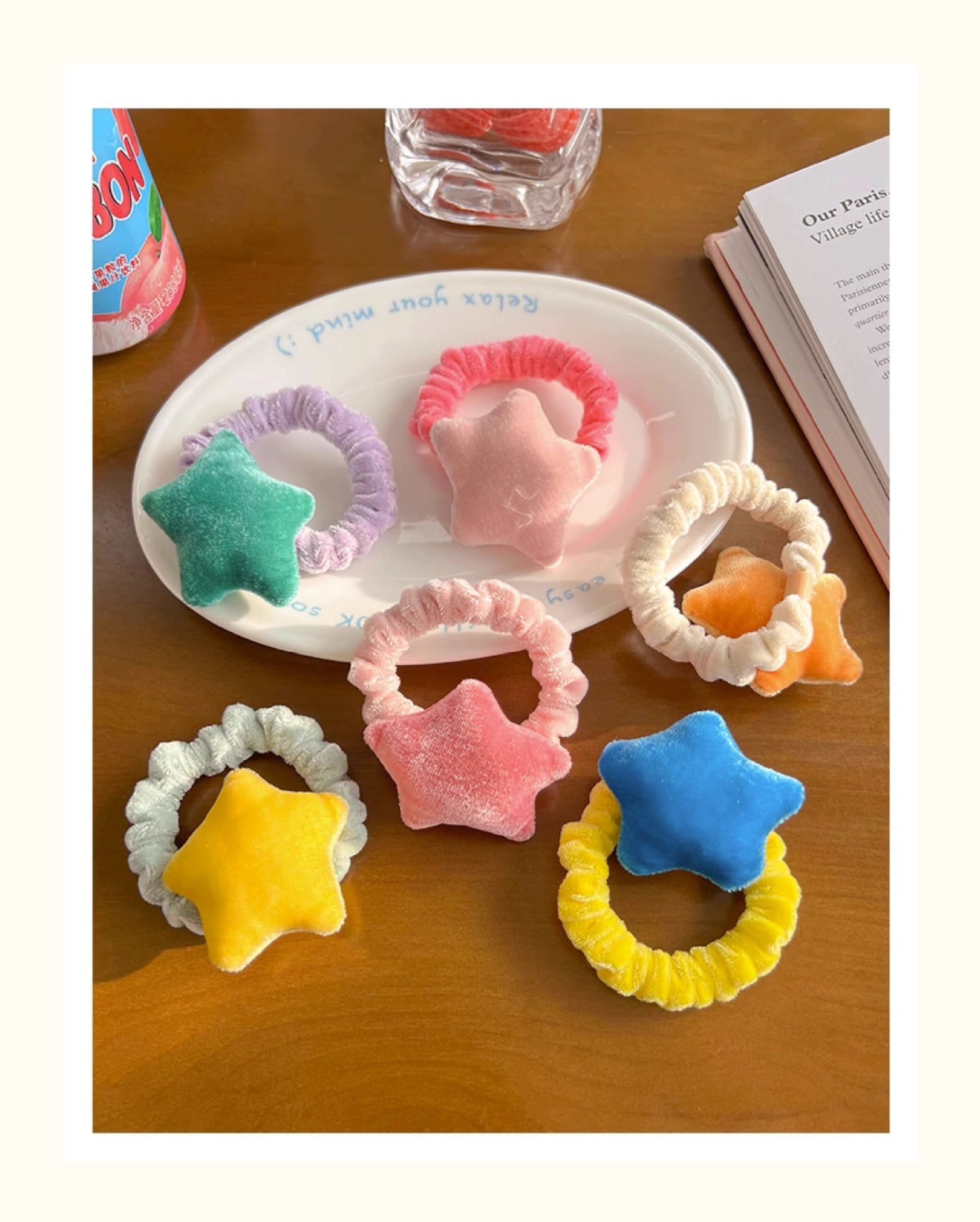 sweet star cloth hair tie