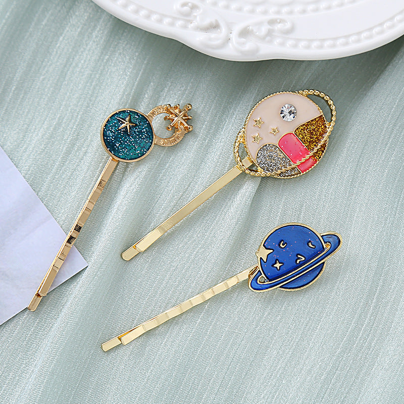 fairy style star moon alloy plating hair clip