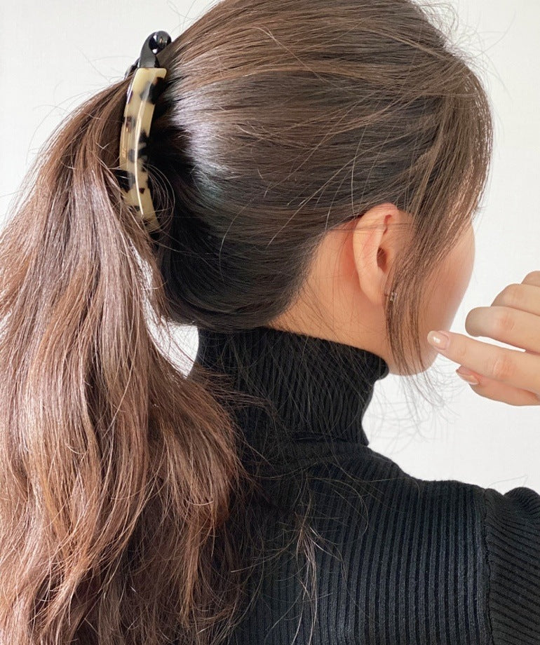 Women's Retro Simple Style Color Block Leopard Acetic acid sheets Hair Clip