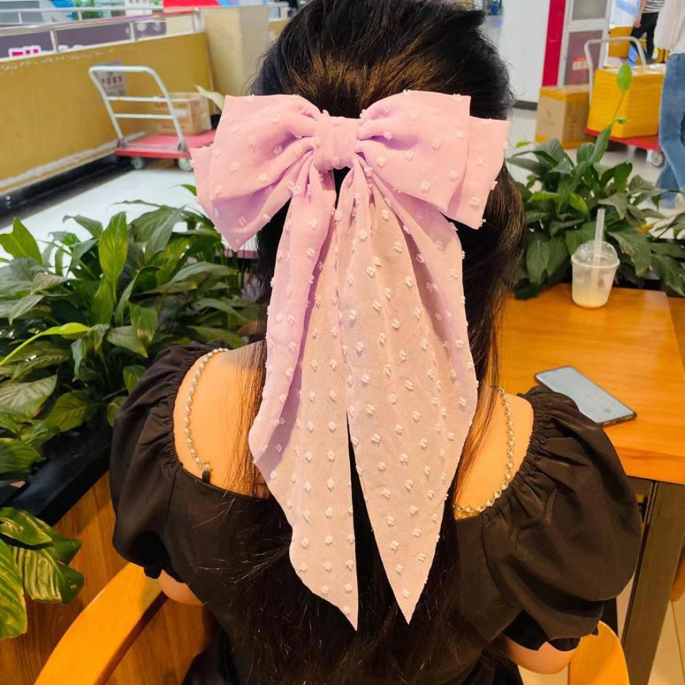 fairy style lady bow knot cloth hair clip